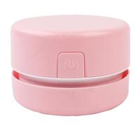 PRETYZOOM Portable Handheld Mini Vacuum Cleaner Cordless Table Crumb Sweeper for Home Office Car Lightweight Compact Design with Strong Suction for Dust Lint and Ash Removal Pink Household