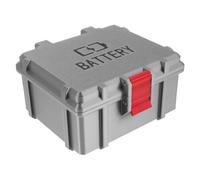 PRETYZOOM Portable Material Case Battery and Organizer Storage Aa for Aaa Rechargeable with Petg Dedicated Compartments Built-in Divider Space-saving Design Batteries for Outdoors
