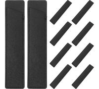PRETYZOOM Portable Pu Leather Pen Sleeve for Daily Use Pens Organizing Bag Black Colour Unique Design Suitable for Study and Hospital Use for Nurses and Doctors Pack of 10
