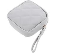 PRETYZOOM Portable Pu Sanitary Napkin Storage Bag with Handheld Design, Multi-Function Zipper Period Pouch for Travel, Compact and Reusable Sanitary Holder for Convenient Period Management
