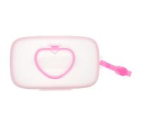 PRETYZOOM Portable Wet Tissue Case Pp Material with Easy One-Hand Operation Reusable Portable Wipes Box Pink Colour for Vehicles and Shopping Bags