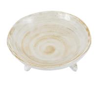 PRETYZOOM Portable White Round Crude Pottery Sauce Plate for Kitchen Use, Lightweight and Easy to Store Appetizer Dish with Beautiful Appearance, for Serving Dipping Sauces and Small Snacks