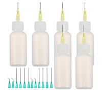 PRETYZOOM Precision Needle Tip Glue Bottle with Straight and Bent Tips Plastic Squeeze Applicator for Accurate Glue Dispensing in Pottery Painting Paper Quilling and DIY Crafting