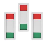 PRETYZOOM Privacy Slide Door Sign Office Meeting Status No Text 3pcs 4x10cm White Occupied Vacant Indicator Conference Room