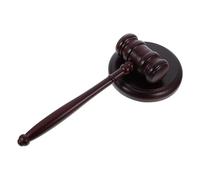 PRETYZOOM Professional Wooden Gavel and Sound Block Set Portable Compact Size Classic Judge's Hammer for Courtroom, Auctions Lawyers Solid Wood Material Loud Knock