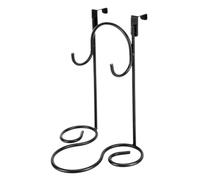 PRETYZOOM Punching Free Hair Dryer Shelf Stainless Steel Strong Bearing Capacity Convenient Stylish Personality Black Bathroom Cabinet Doors Storage Rack