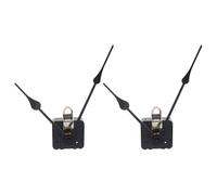 PRETYZOOM Quartz Clock Movement Black Silent Wall Clock Mechanism 2 Sets