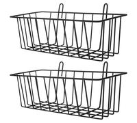 PRETYZOOM Rabbit Hay Feeder Hanging Rack 2 Pieces Black Iron for Small Pets Like Guinea Pigs Rabbits Keeps Feeding Area Tidy and Suitable for Indoor Hutches