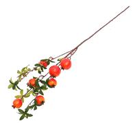 PRETYZOOM Realistic Artificial Pomegranate Decor with Red Foam Fruit and Iron Wire Stem, for Home Decoration and Theme Party Photography Prop