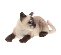 PRETYZOOM Realistic Siamese Cat Throw Pillow, Soft Plush and Pp Cotton Material, Cuddly Decorative Pillow for Beds and Sofas, Birthday Gift and Modern Nordic Style