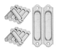 PRETYZOOM Recessed Finger Pulls with Concealed Installation 20pcs Stainless Steel Embedded Flush Mount Handles Modern Minimalist Design for Cabinet Doors and Wardrobe Drawers for Kitchen