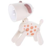 PRETYZOOM Rechargeable Beige Dog Shaped LED Night Light for Bedside, Portable Mini Cordless Table Lamp with Foldable Ears, Cute Nursery Decoration and Bedroom Lamp