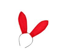 PRETYZOOM Red Rabbit Ear Hair Hoop Headband for Party and Performance, Cloth Material with Firm Hold and Decorative Design, Creative and Eye-catching Bunny Ear Party Headwear