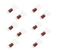 PRETYZOOM Reed for Suona 10 Pcs Plastic and Copper Mouthpieces White with Pure and Mellow Sound, Not Easy to Damage, Professional Suona Accessories for Wind Instrument Players
