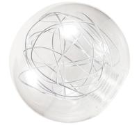 PRETYZOOM Replacement Glass Lamp Shade Globe with Silver Aluminum Wire 100Mm Diameter Pendant Light Cover for Dining Room Fixtures