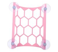 PRETYZOOM Reptile Honeycomb Climbing Shelf Suction Cup Mounted Pink | Plastic 3d Modular Build, Bark Look, for Gecko and Snake Enclosures