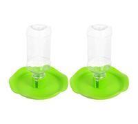 PRETYZOOM Reptile Water Bowls for Stable Water Storage Leaf Shaped 2 Sets with Bottles and Overturn Prevention for Reptiles and Bearded Dragons