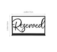 PRETYZOOM Reserved Table Signs Black Colour 2pcs Acrylic Minimalist Elegant Style, Clearly Printed and Not Easy to Break for Restaurants and Bars for Tabletop Seating Reservations
