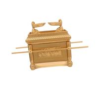 PRETYZOOM Resin Ark of Covenant Statue Gold Religious Desktop Ornament Biblical Israel Ark Decor Judaica Figurine for Home Office Church Spiritual Heritage Display