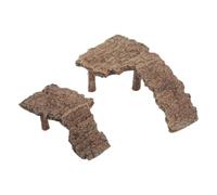 PRETYZOOM Resin Turtle Basking Platform Habitat Decor 2pcs with Easy Climbing Design and Basking Perch for Red Eared Sliders and Chameleons in Terrarium or Fish Tank