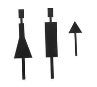 PRETYZOOM Restroom Door Signs with Arrow Clear Male Female Toilet Symbols for Public Bathroom Matte Black Wall Plaques for Office Restaurant Commercial Spaces Easy to Install