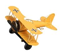 PRETYZOOM Retro Airplane Model Metal Handicraft Desktop Plane Unique Vintage Design Sturdy Decorative Effects for Decorating Offices and Bars