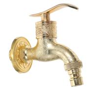 PRETYZOOM Retro Antique Zinc Alloy Washing Machine Faucet with Forceful Water Flow and Stable Function, Simple Shape Single Cold Water Tap for Household Laundry Use