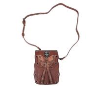 PRETYZOOM Retro Inspired Brown Pu Skull Crossbody Bag for Women, Compact and Practical Shoulder Purse for Daily Use and Parties, Sturdy Material Small Phone and Coins Purse