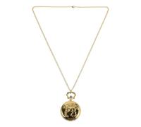 PRETYZOOM Retro Pocket Watch with Chinese Zodiac Horse Motif Golden | Zinc Alloy Build, Quartz Movement, Flip Top Lid, Portable Collectible Piece for Spring Festival