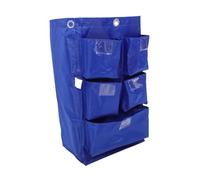 PRETYZOOM Reusable Cleaning Trolley Bag Made of Sturdy Oxford Cloth Enhanced Durability for Housekeeping and Trash Collection, Blue Janitorial Cart Bag for Cleaning Tools and Supplies