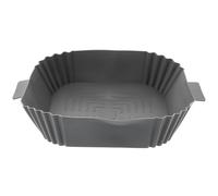 PRETYZOOM Reusable Silicone Air Fryer Liner Mat with Handle Design, Non-Stick and Heatproof Baking Mat for Dumplings and Breads, Prolongs Air Fryer Life and Easy to Clean