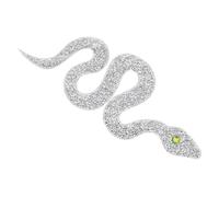 PRETYZOOM Rhinestones Snake Patch Handmade Silver Bling Crystal Applique Embroidery Iron Embellishment for Clothes Jeans DIY Projects Animal Fabric Embroidery Patches