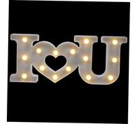 PRETYZOOM Romantic Valentine's Day Decorative Light Large White Home Party Decor Express Love Mood Enhancing Wear-Resistant Wall Ornament for Bedroom Living