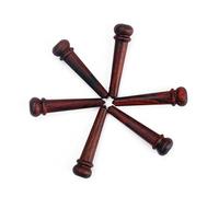 PRETYZOOM Rosewood String Pegs for Acoustic Guitar 6 Pcs Bridge Pins for Folk Guitar Easy Installation and Sturdy Use