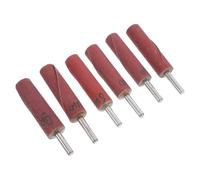 PRETYZOOM Rotary Tool Sanding Drums for Removing Surface Imperfections and Repairing 6pcs with Emery Cloth and Steel Construction Brown Flap Wheel Suitable for Homes and Construction Sites