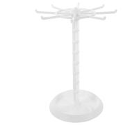 PRETYZOOM Rotating Necklace Display Stand 360degree Rotation Plastic Jewelry Organizer Sl esign White Headband Holder Organizer for Office Desk Small Areas