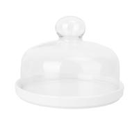 PRETYZOOM Round Cake Tray with Transparent Dustproof Dome Lid 7.09 Inch - Food-Grade BPA-Free Plastic for Freshness Protection & Easy Serving - for Home Baking, Party Dessert Display