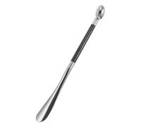 PRETYZOOM Rugby Head Shoe Horn 53cm ABS Metal Long Handle for Shoes | Sporty Silver Finish, Ergonomic Lifting Structure, Handsfree Adjustment, for Hotel Stays and Vacations