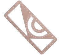 PRETYZOOM Ruler Lightweight Multi-Functional Metal with Protractor and Triangle Scale Golden Aluminium Measuring Tool for Art Design and Architecture for Designers and Math Experts