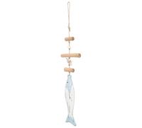 PRETYZOOM Rustic Wall Ornament Hanging Wall Decor Lanyard Design Wooden Fish Easy to Install Nordic Style Sailing Environment Shops