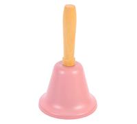 PRETYZOOM Santa Claus Bell 5 Inch Metal Handheld Christmas Decoration with Wooden Handle for Home Festive Ornament and Attention Calling