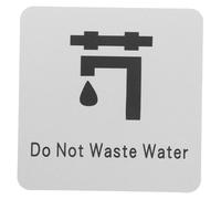 PRETYZOOM Save Water Notice Sign Wall Mounted Sticker for Home School Office Bathroom Easy to Install Caution Decoration Water Conservation
