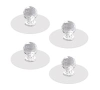 PRETYZOOM Self Adhesive Cabinet Handles with Elegant Acrylic and Pu Material 4pcs Punch-Free Decorative Pulls for Wardrobes and Cabinets for Living-Room and Office Use