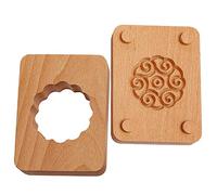 PRETYZOOM Set of Baking Tools Moon Cake Molds for Mid-Autumn Festival Green Bean Cake Molds Non-Stick Wooden Cake Molding Easy Release Design