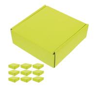 PRETYZOOM Shipping Moving Boxes 10Pcs Green Corrugated Paper for Gifting Etiquette and Wedding Parties