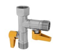 PRETYZOOM Shower Diverter Valve 3 Ways T Shape Adapter Connector Brass G1/2 with Shut-Off Valve, Seamless Water Flow Management for Bathroom Water Splitter for Busy Households