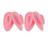 PRETYZOOM Silicone Face Cleansing Brush 4pcs Exfoliating Facial Scrubber Pads Pink Manual Skin Care Tool for Makeup Removal and Dead Skin Removal at Home