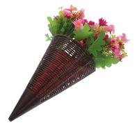 PRETYZOOM Simulation Flower Basket Artificial Flower Rattan Basket 12.58x7.86x2.36 in Plastic Not Easily Deformed Lifelike Elegant Decorative for Door Decor and Living Room
