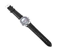 PRETYZOOM Skeleton Pattern Quartz Watch for Men Student Wristwatch Halloween Skull Dial Accessory for Casual Parties and Events