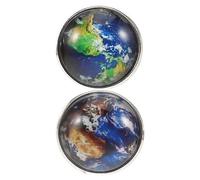 PRETYZOOM Sleeve Cufflinks with World Map Design for Men Metal Material Highlighting Individuality Suitable for Business and Formal Events